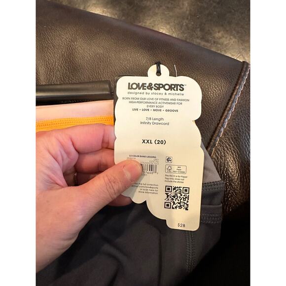 Love & Sports leggings and shorts. XL 2XL Womens new athletic workout - Picture 5 of 10